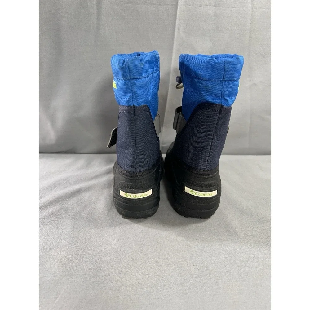 Columbia Powderbug Kids 8 Snow Boot Blue and Black Winter Outdoors